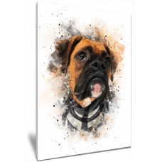 Beautiful Watercolour Boxer Dog