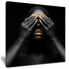 See No Evil Black And Gold Art