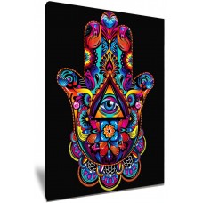 Beautiful Hamsa Hand Hippie Art