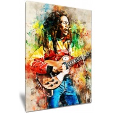Singing Bob Marley Watercolour Art