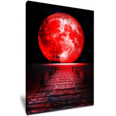 Fantasy Red Full Moon