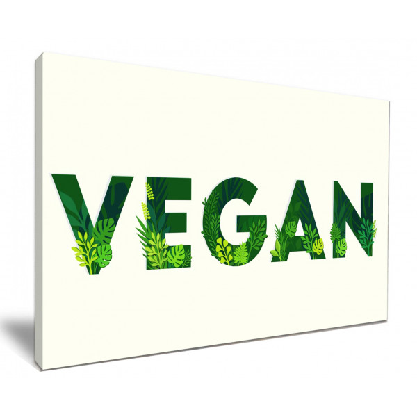 Green Vegan Plant Wording