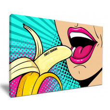 Open Mouth Eating Banana Sexual Pop Art